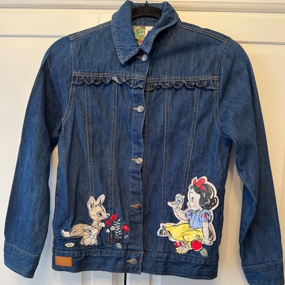 Disney Blue Jean Jacket with Snow White and Animal Design Sz 9/10 child - Picture 1 of 9